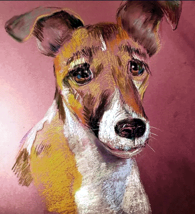 Модная картина портрет любимой собаки.