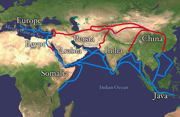 Карта торговых путей.